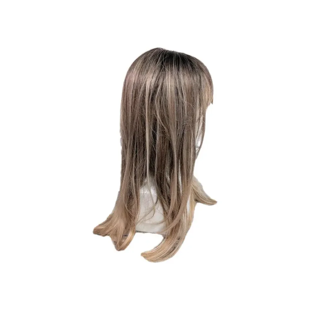 Unbranded Long Dark Blonde Wig With‎ Lighter Blonde Highlights And Brown Roots
